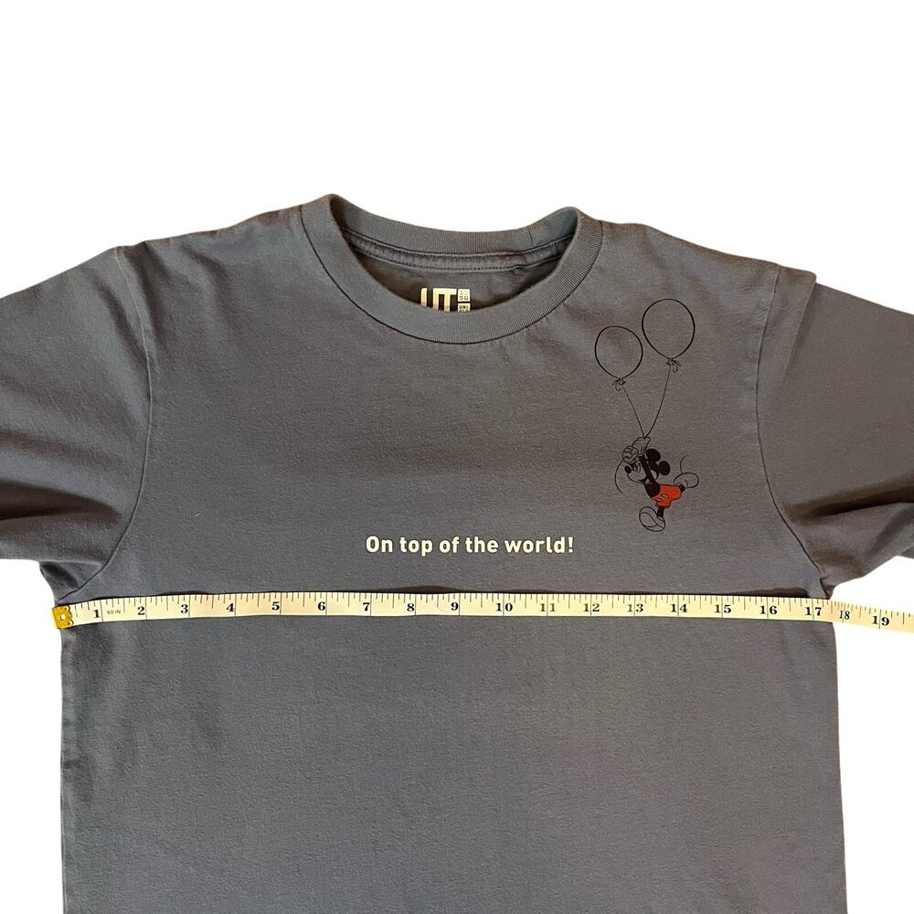 Uniqlo Disney Mickey Mouse Balloon‎ Graphic Tee Blue Cotton Casual Size XS - Picture 2 of 8